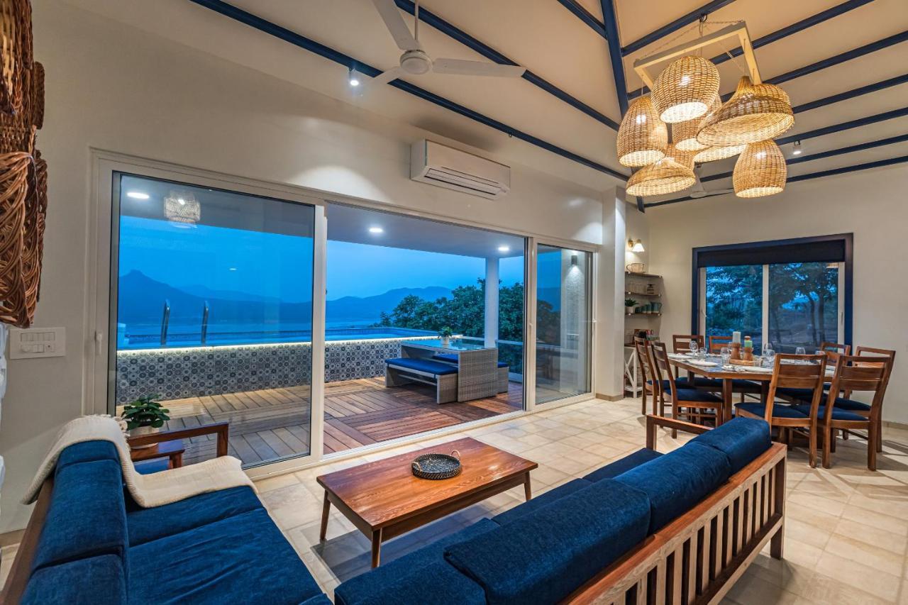 Saffronstays Kaia Waters By Kosha Villas, Pawna - Greek Style Villa With Panoramic View Of Pawna Lake Kolvan Exterior foto