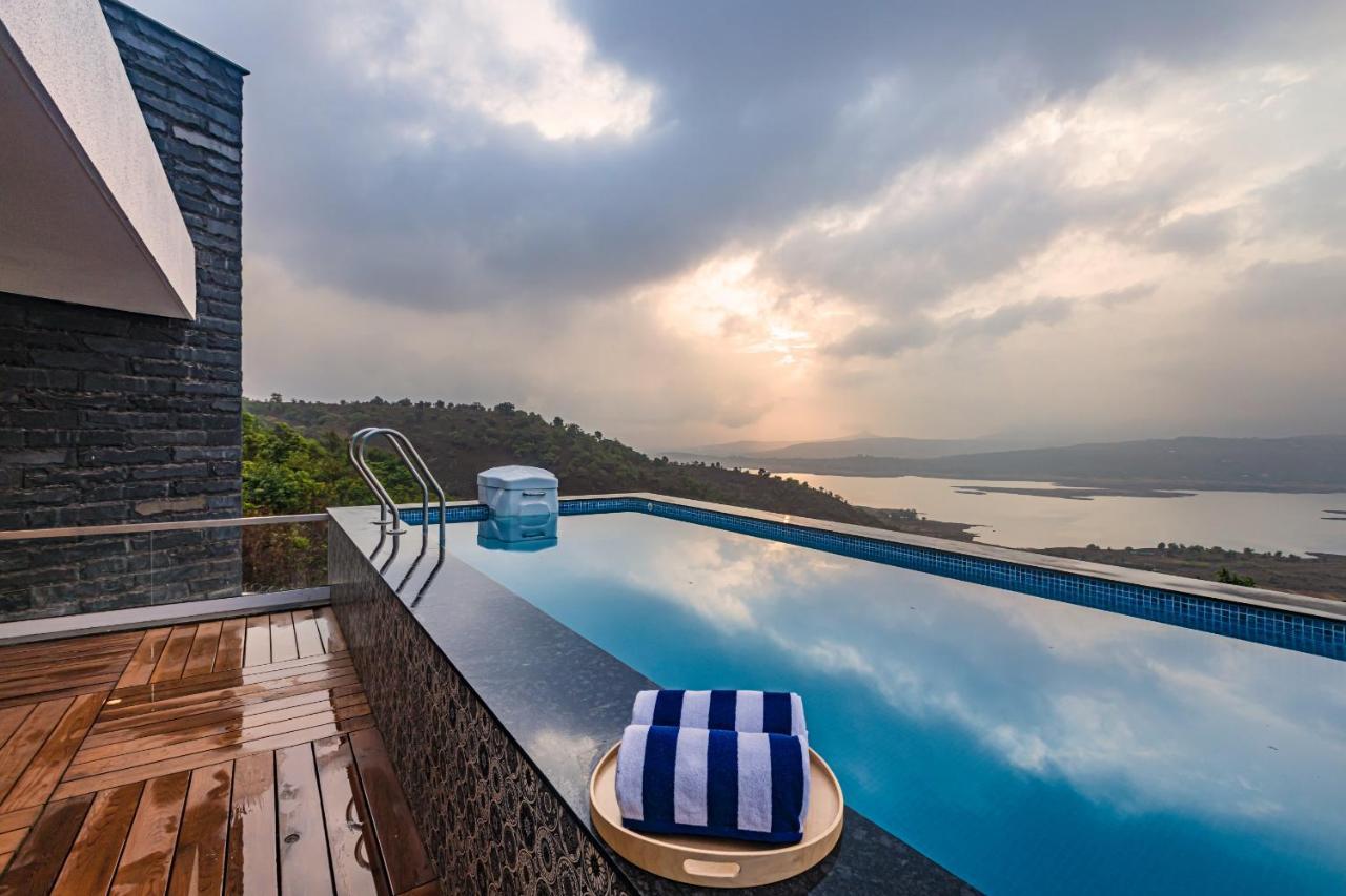 Saffronstays Kaia Waters By Kosha Villas, Pawna - Greek Style Villa With Panoramic View Of Pawna Lake Kolvan Exterior foto